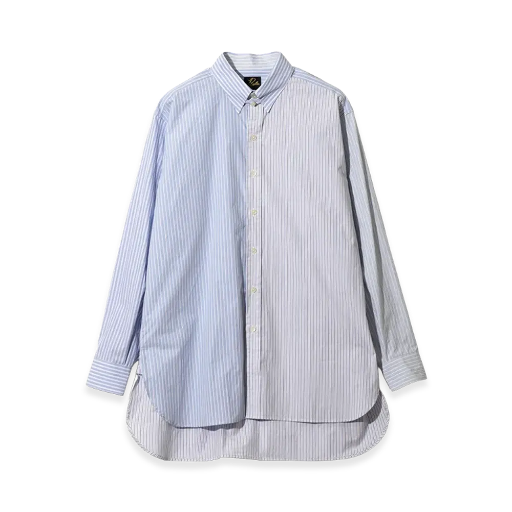 NEEDLES Combo Tab Collar Shirt Cotton Typewriter Stripe "Combo"