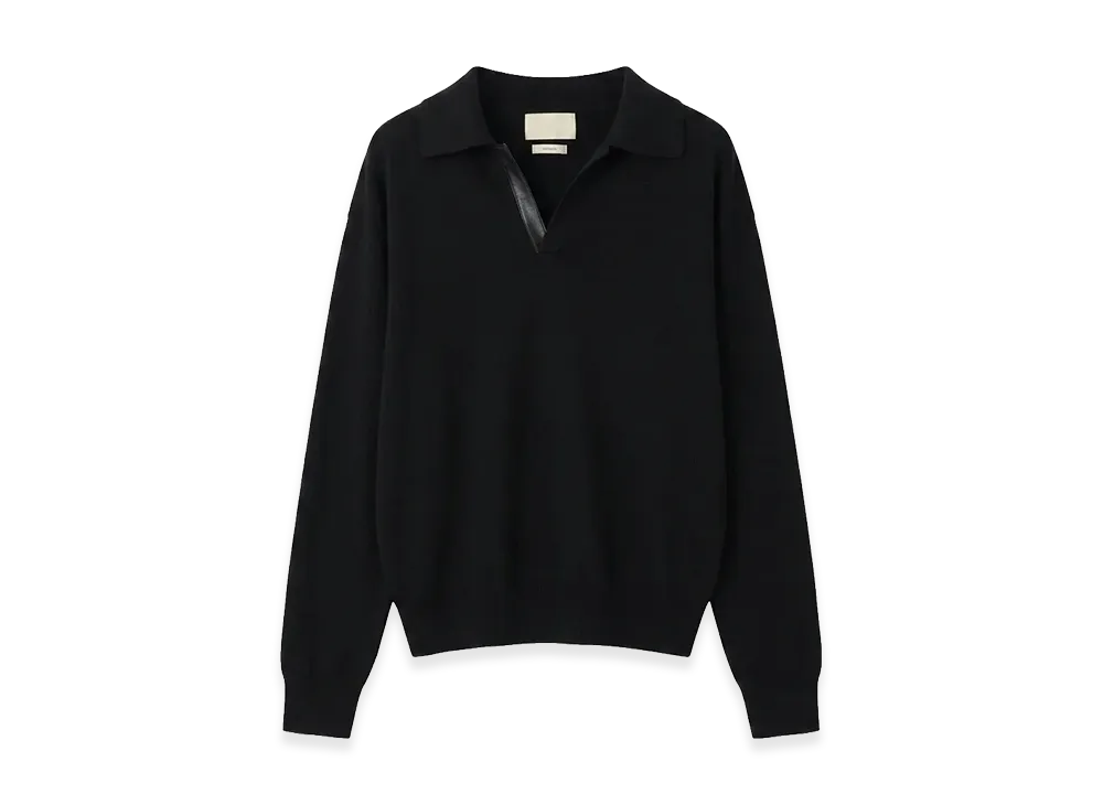 YOKE Fine Gauge Skipper Sweater "Black"