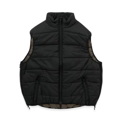 DAIWA PIER39 Tech Reversible Climbers Puff Vest "Black x Brownkhaki"