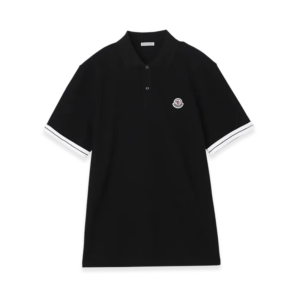 MONCLER Mens Polo Shirt "Black"