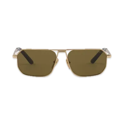 PRADA Iconic Metal Plaque Sunglasses "Loden Green"