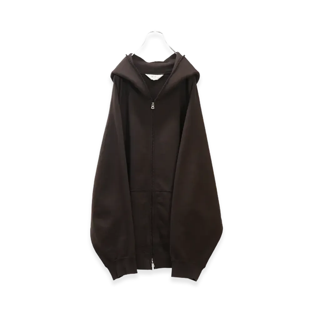 ANCELLM Sweat Hoodie Coat "Brown"