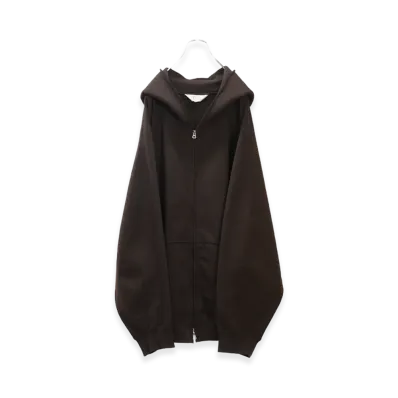 ANCELLM Sweat Hoodie Coat "Brown"