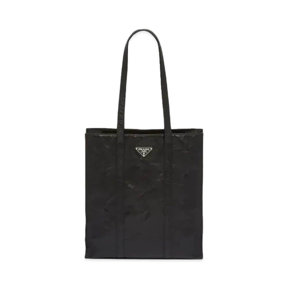 PRADA Nappa Antique Small Tote Bag "Black"