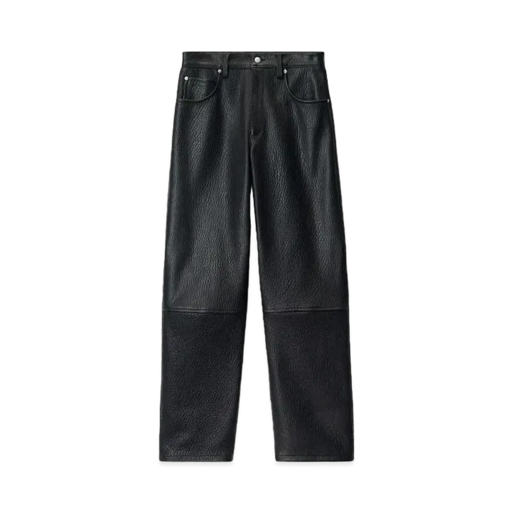Alexander Wang Lambskin Leather Low Rise 5 Pocket Pants "Tannin"