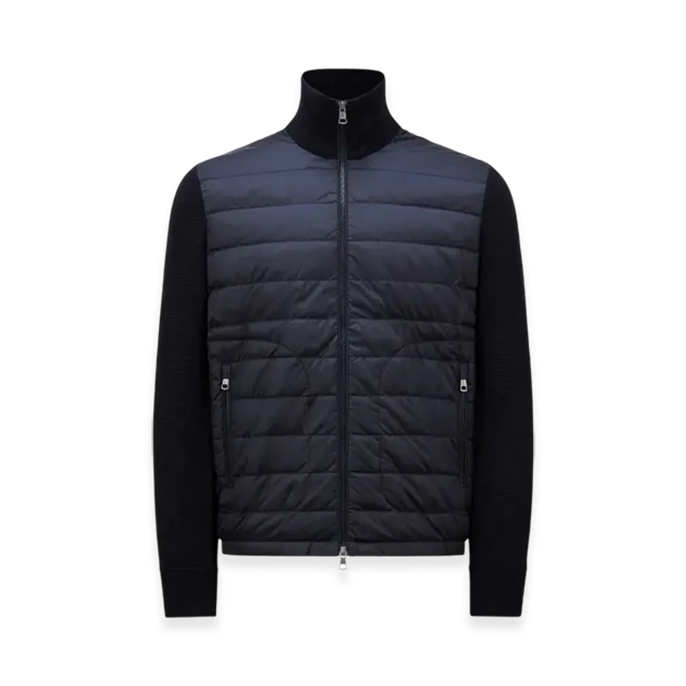 MONCLER Padded Zip-Up Cardigan "Navy Blue"
