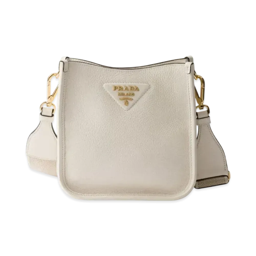 PRADA Leather Mini Shoulder Bag "White"