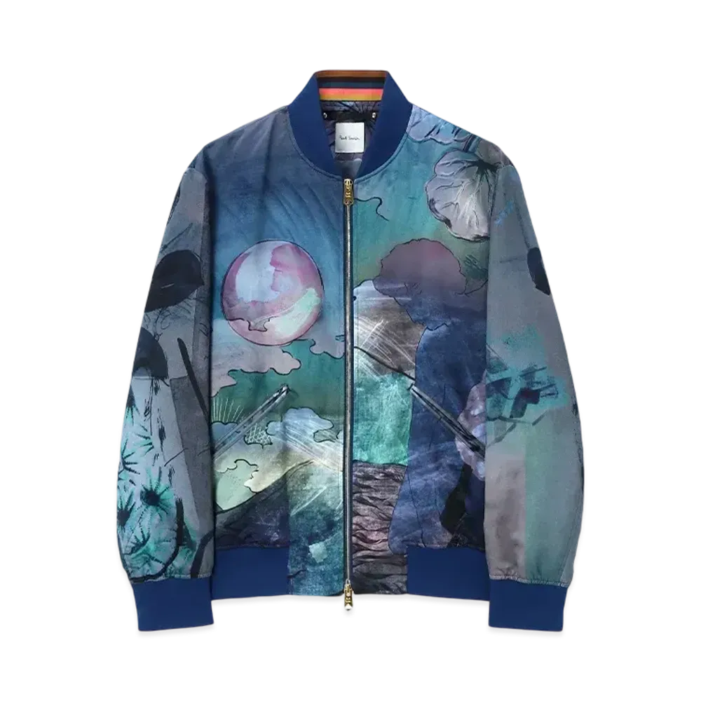 Paul Smith Narcissus Print Blouson "DarkBlue"