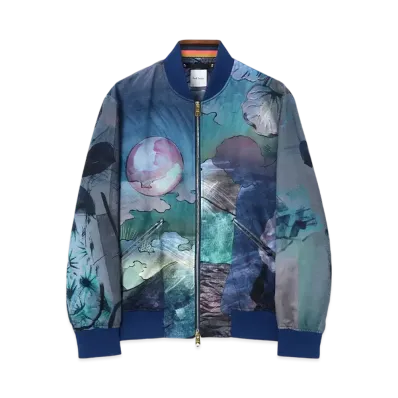 Paul Smith Narcissus Print Blouson "DarkBlue"