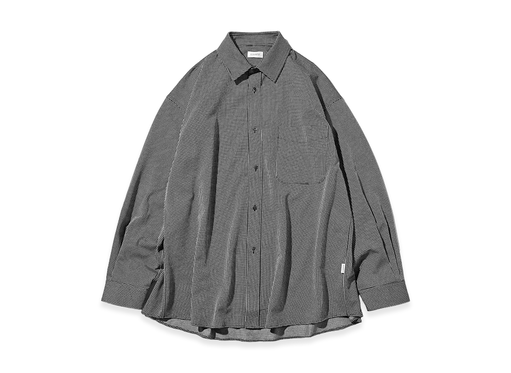CLESSTE Mini Grid Check 36G Knit Everyday L/S Shirt "Black/White"