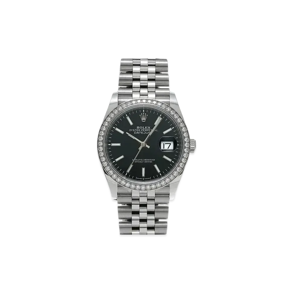 ROLEX Datejust 36 Oyster 36mm "Bright Black/Oyster Steel/White Gold"