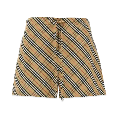 Burberry Women's Check Shorts "Beige"