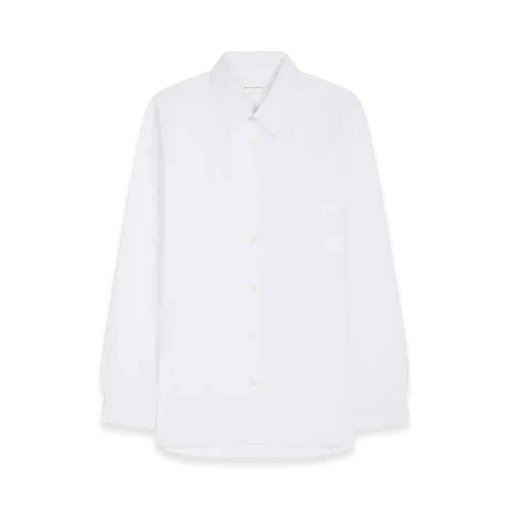 DRIES VAN NOTEN Loose Cotton Shirt "White"