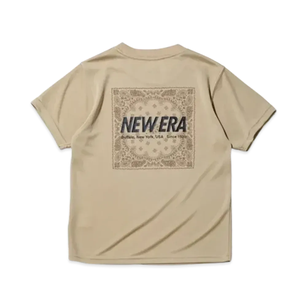NEW ERA Performance Apparel Youth Short Sleeve Tech T-Shirt Paisley "Beige"