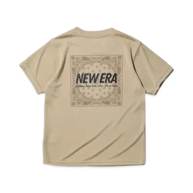 NEW ERA Performance Apparel Youth Short Sleeve Tech T-Shirt Paisley "Beige"