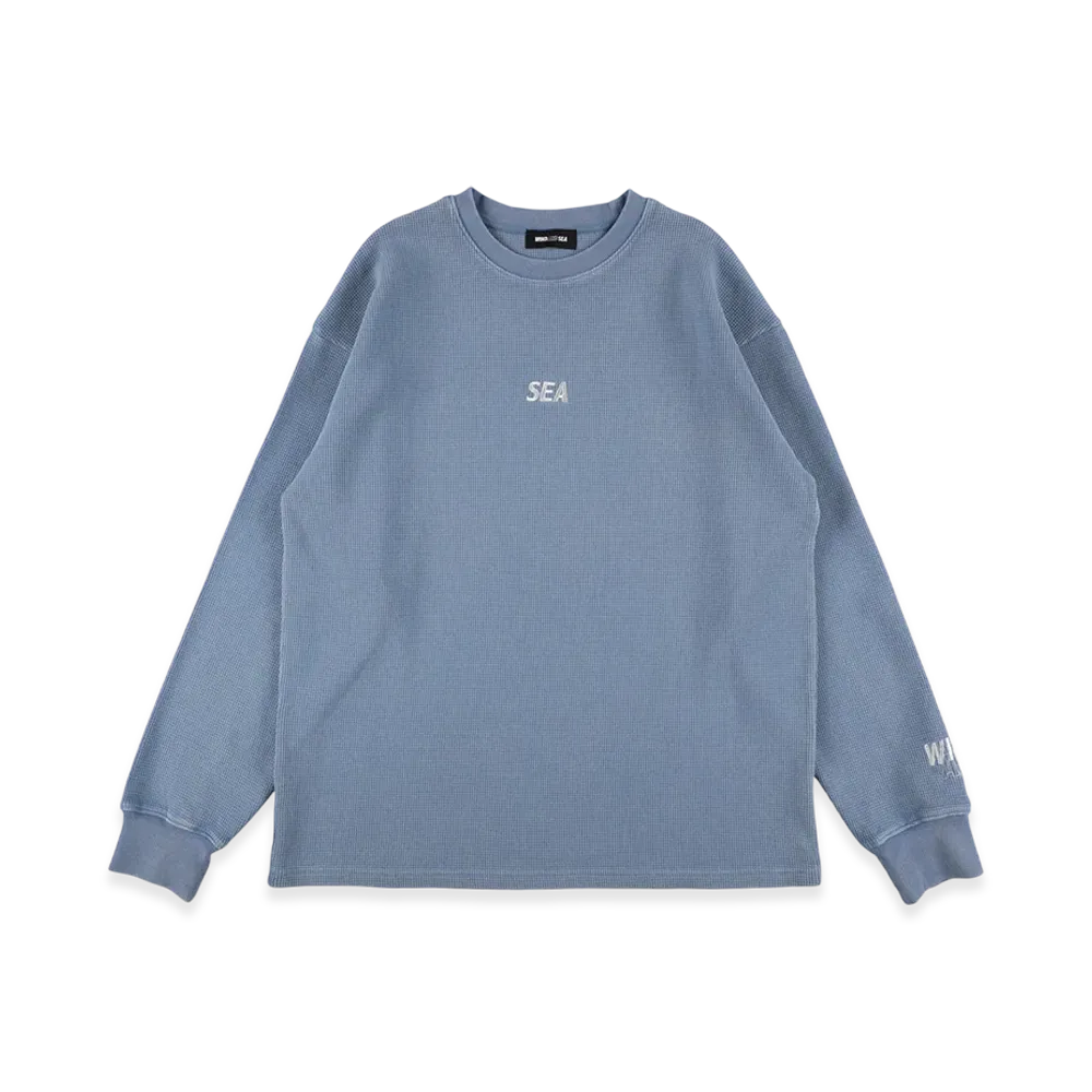 WIND AND SEA Heavy Waffle L/S Tee "Dark Sax"