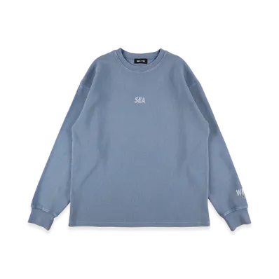 WIND AND SEA Heavy Waffle L/S Tee "Dark Sax"