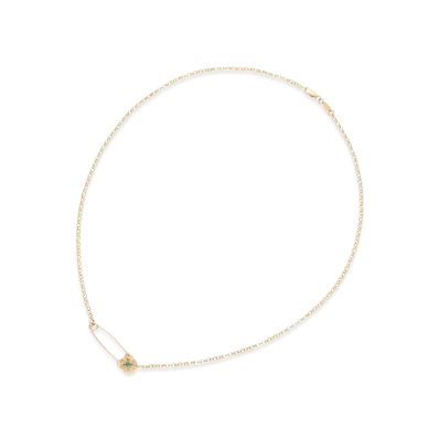 Chrome Hearts 22K Safety Pin T18 "Gold/Emerald"