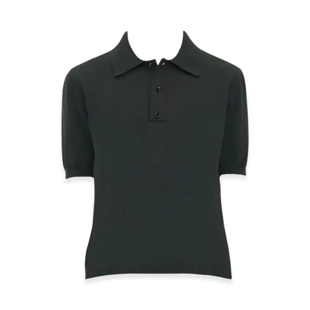 Bottega Veneta Cotton Polo "Asphalt"