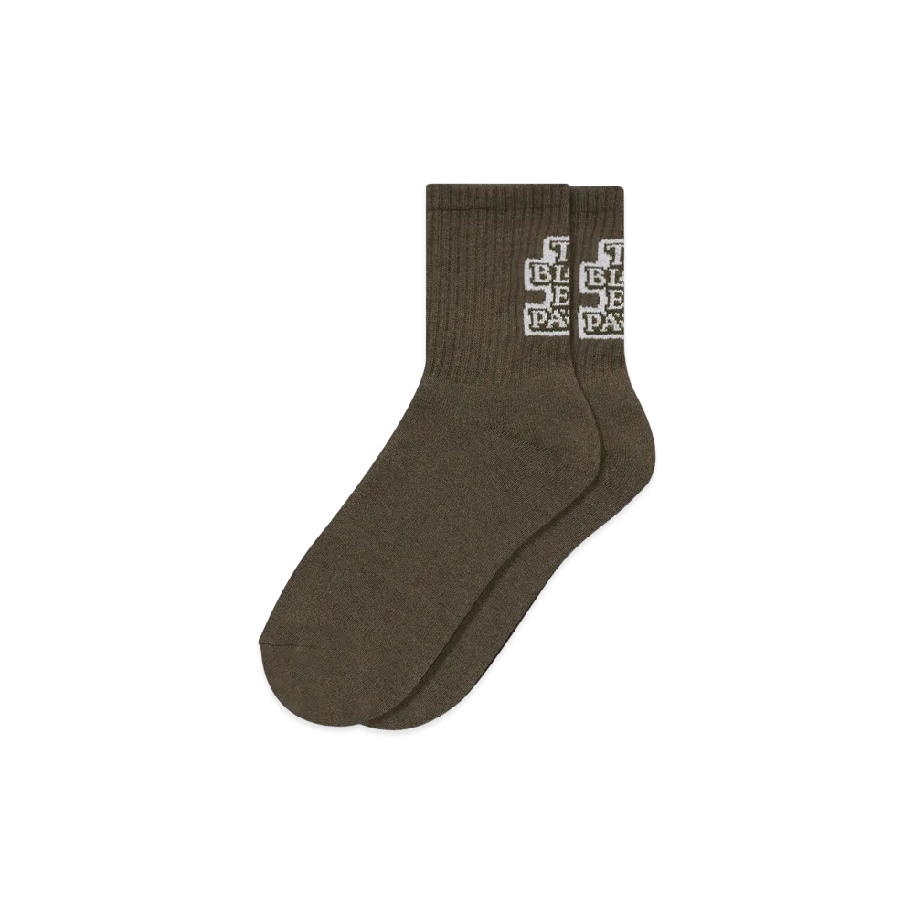 BlackEyePatch OG Label Short Socks "Olive"
