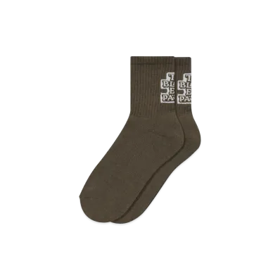 BlackEyePatch OG Label Short Socks "Olive"