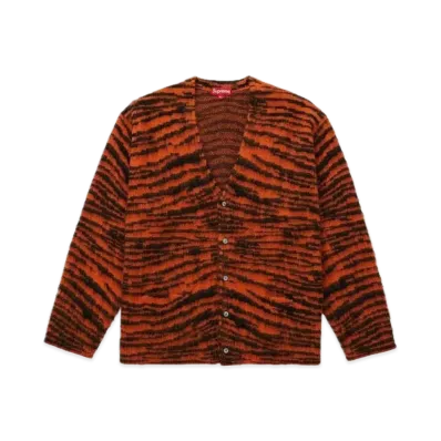 Supreme Brushed Mohair Cardigan "Tiger Stripe"