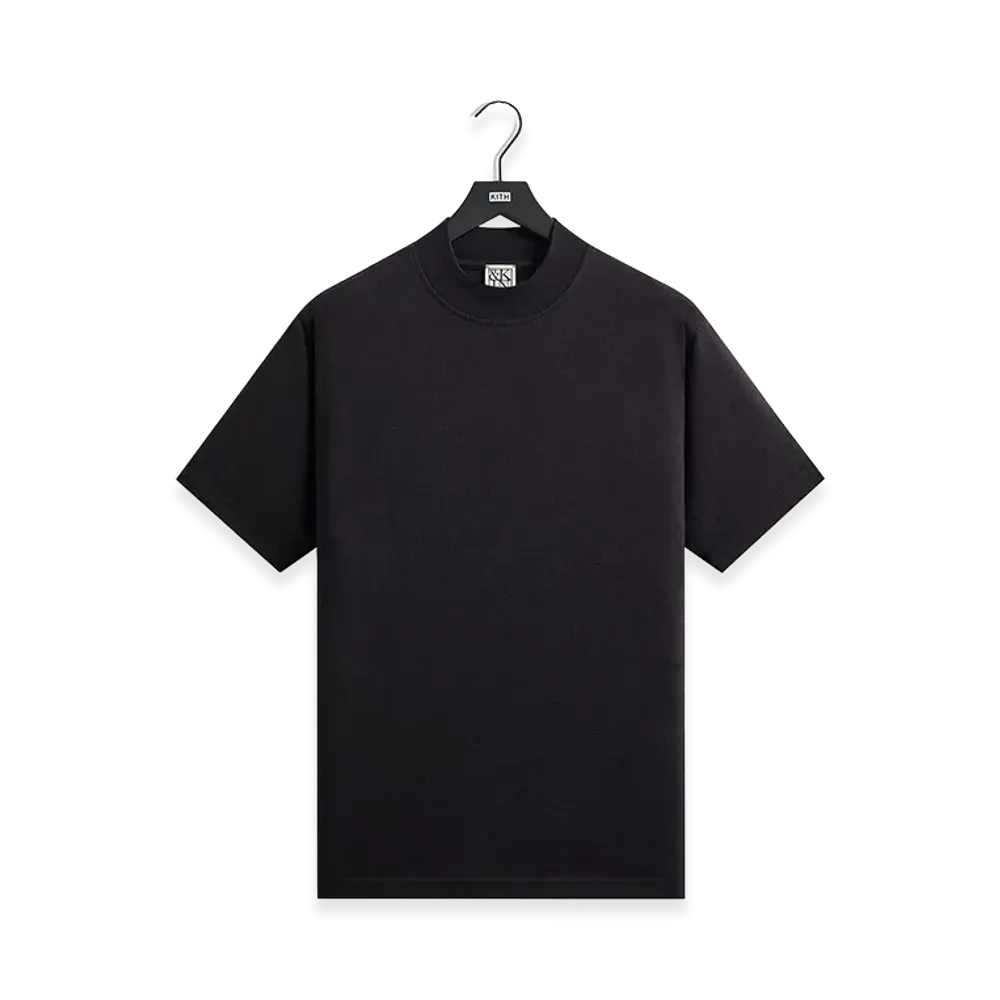 Kith &Kin Mock Neck James Tee "Black"