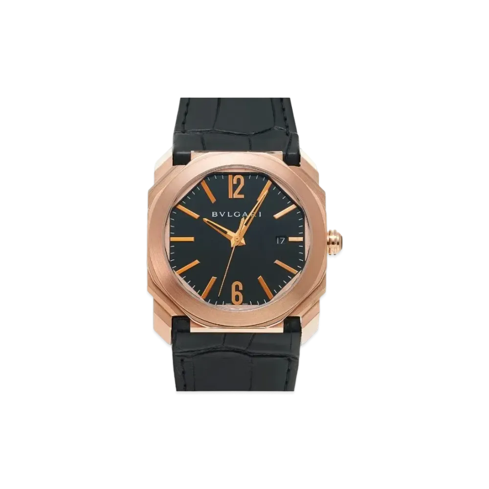 BVLGARI Octo Solo Tempo "Black/Pink Gold/Black"