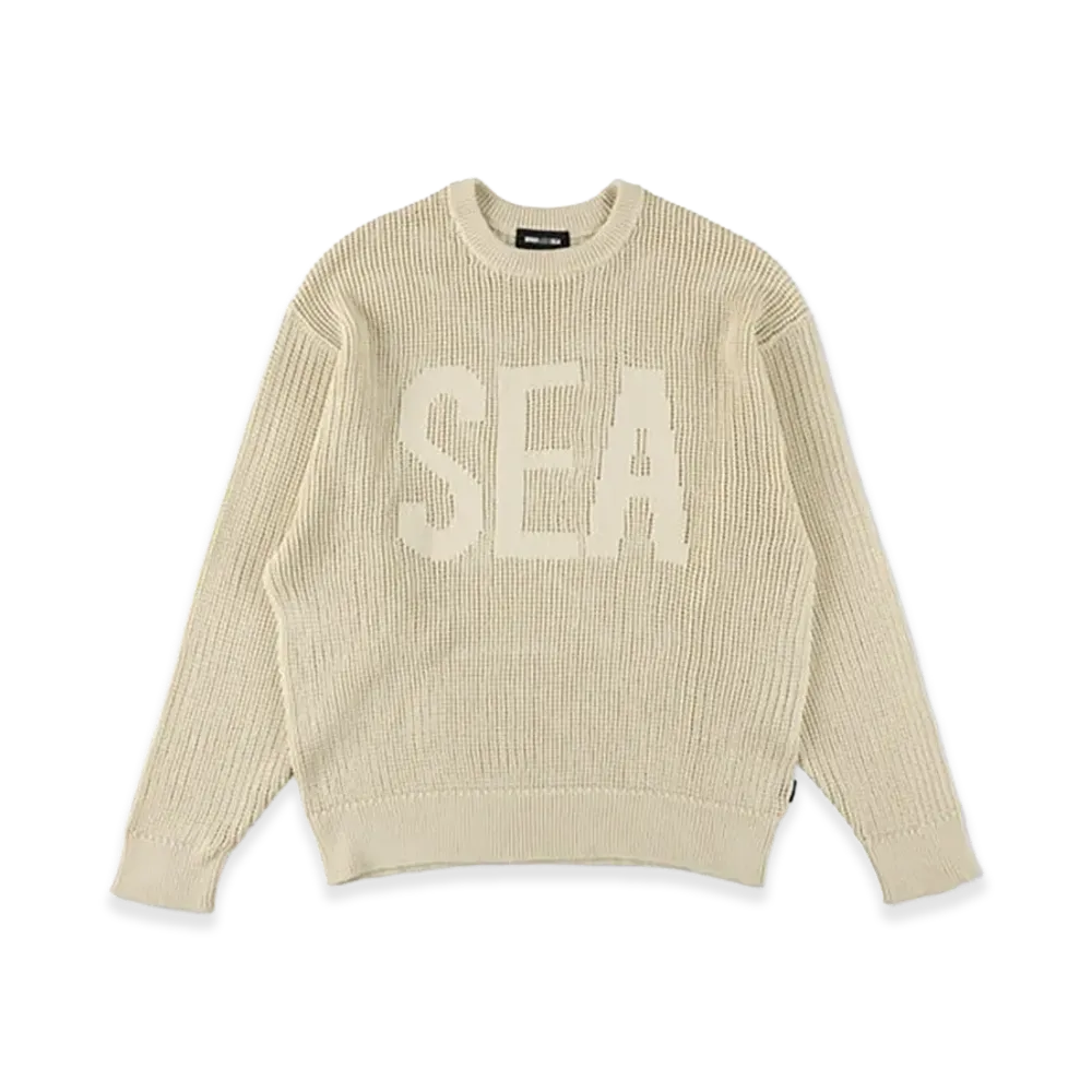 WIND AND SEA Mesh Logo Knit "Off White"