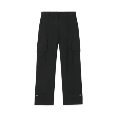 Paul Smith Women's Ramie Mix Cargo Pants "Black"