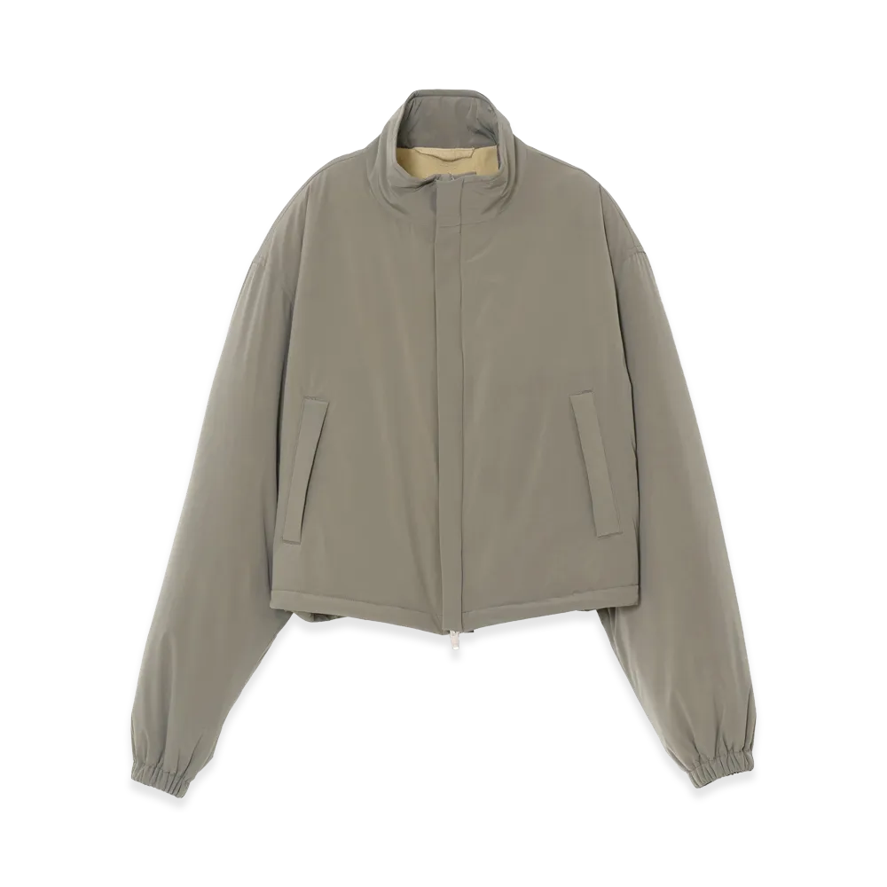 YOKE Super Stretch Recycle Nylon Taffeta Puffer Short Blouson "Khaki"