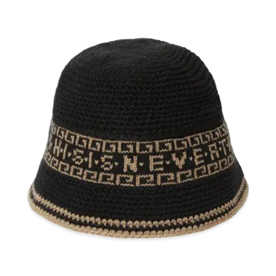 thisisneverthat Crochet Bucket Hat "Black"