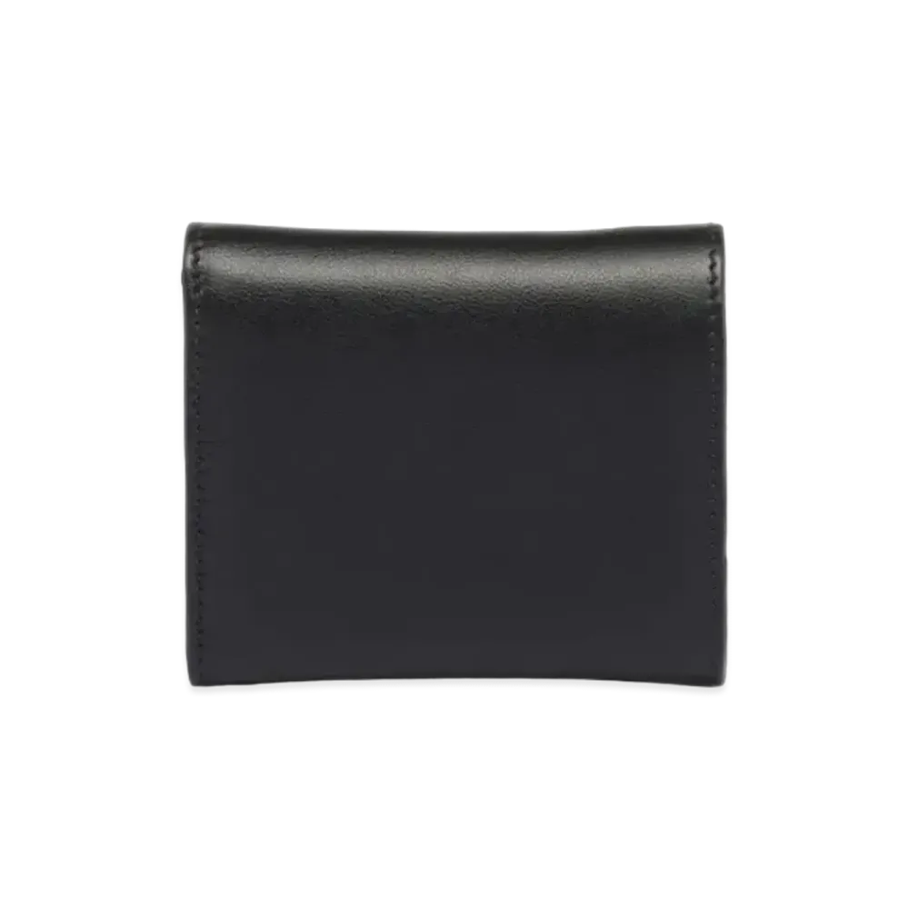 PRADA Grace Triangle Embossed Leather Wallet "Black"