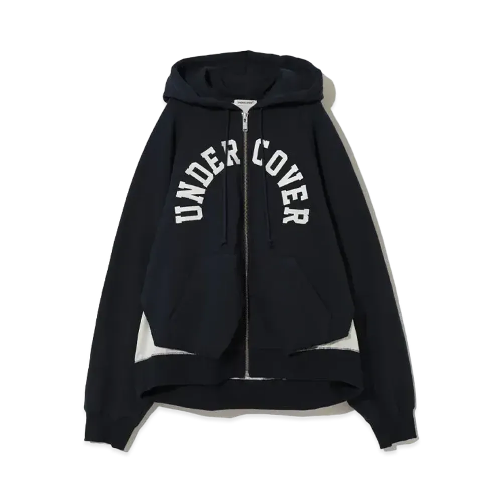UNDERCOVER Cotton Fleece Zip-Up Hoodie "Navy"