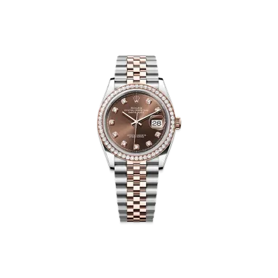 ROLEX Datejust 36 Oystersteel & Everose Gold Diamond "Chocolate"
