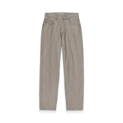 AURALEE Hard Twist Faded Brown Denim Wide Pants "Mocha Brown"