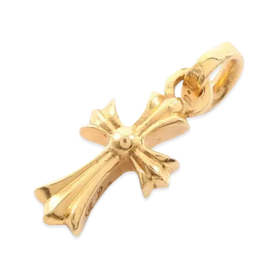 Chrome Hearts CH Cross Baby Fat 22K Gold Pendant Top "Gold"