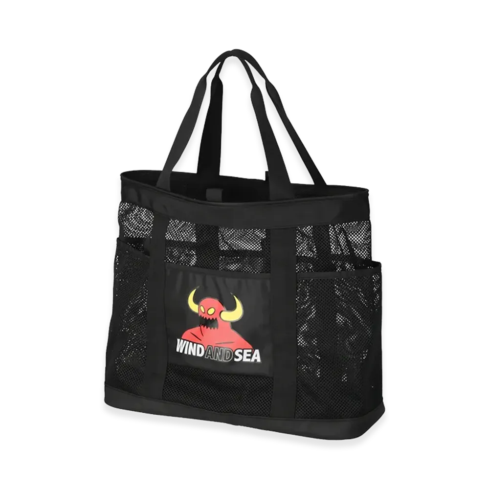 WIND AND SEA x Toy Machine Mesh Tote Bag "Black"