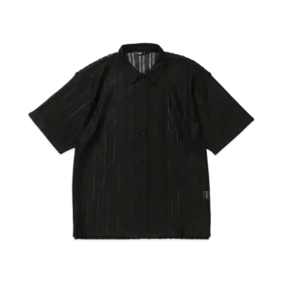 BEAMS Mesh Open Collar Shirt "SumiKuro"
