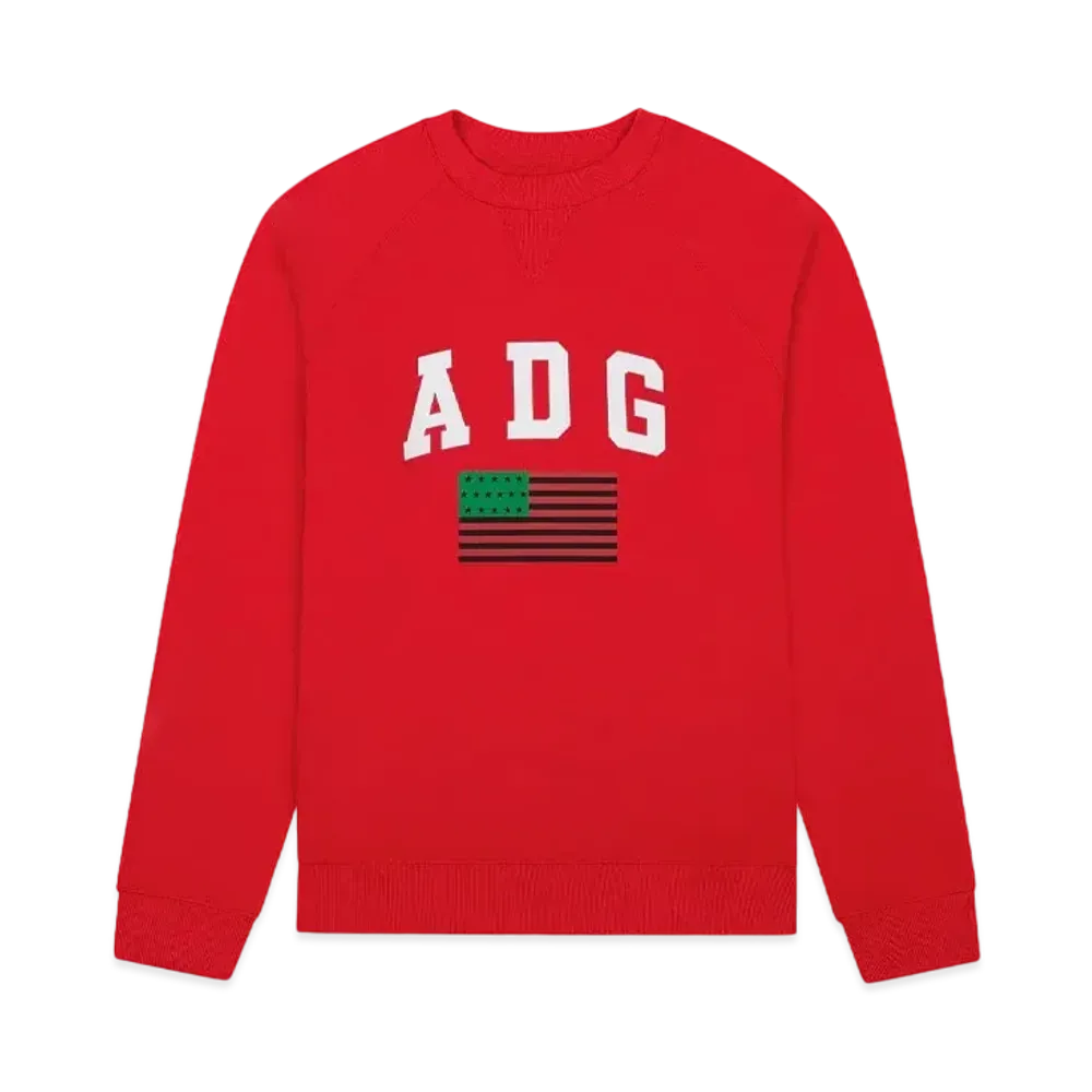 DENIM TEARS ADG Pan African American Flag Crewneck "Red"