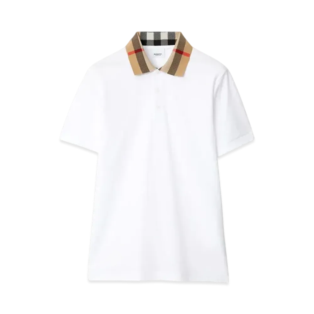 Burberry Cotton Polo Shirt "White"
