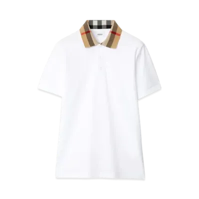 Burberry Cotton Polo Shirt "White"