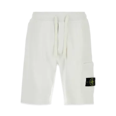 Stone Island Cotton Bermuda Shorts "White"