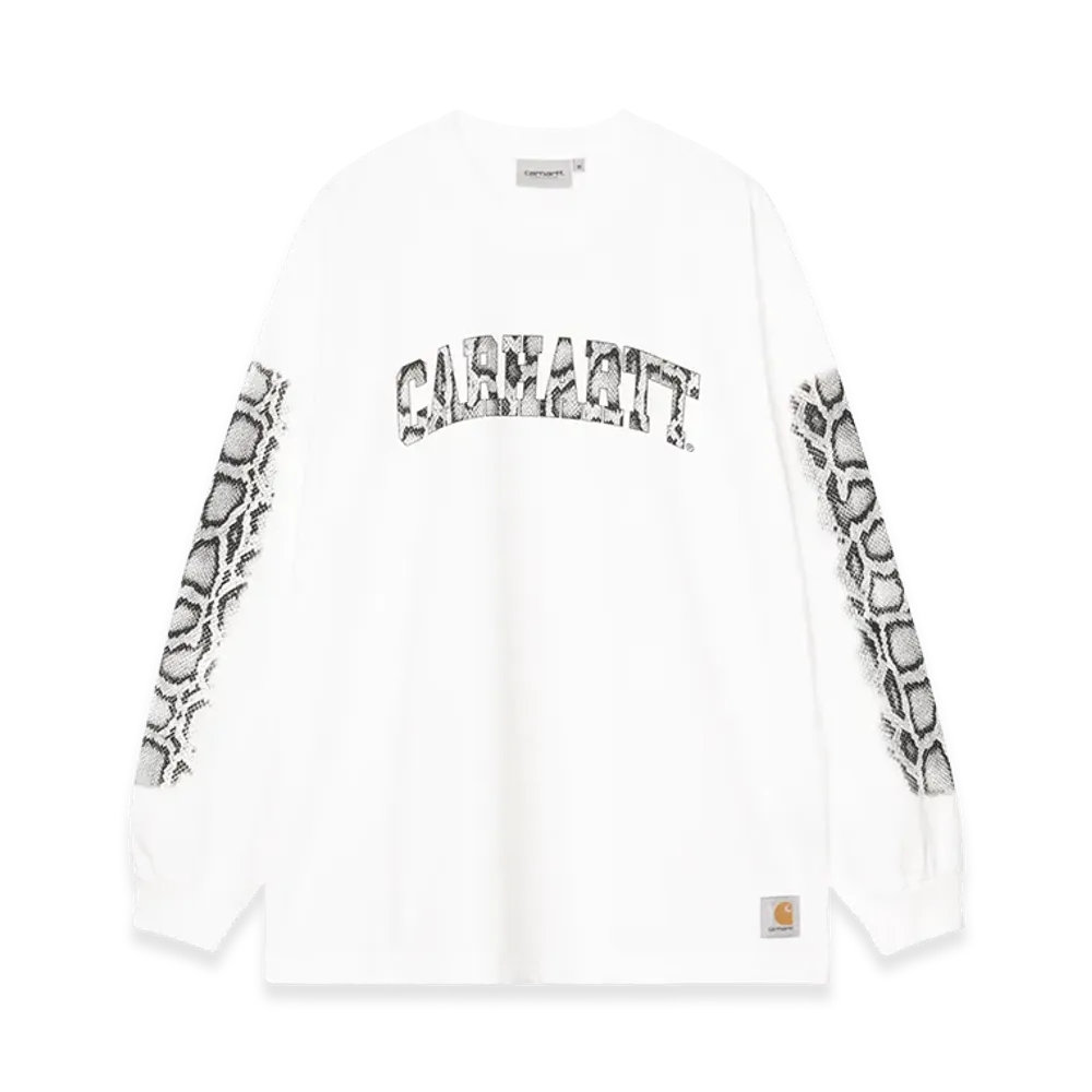 Carhartt WIP L/S Camo Snake T-Shirt "White(Heavy Stone Wash)"