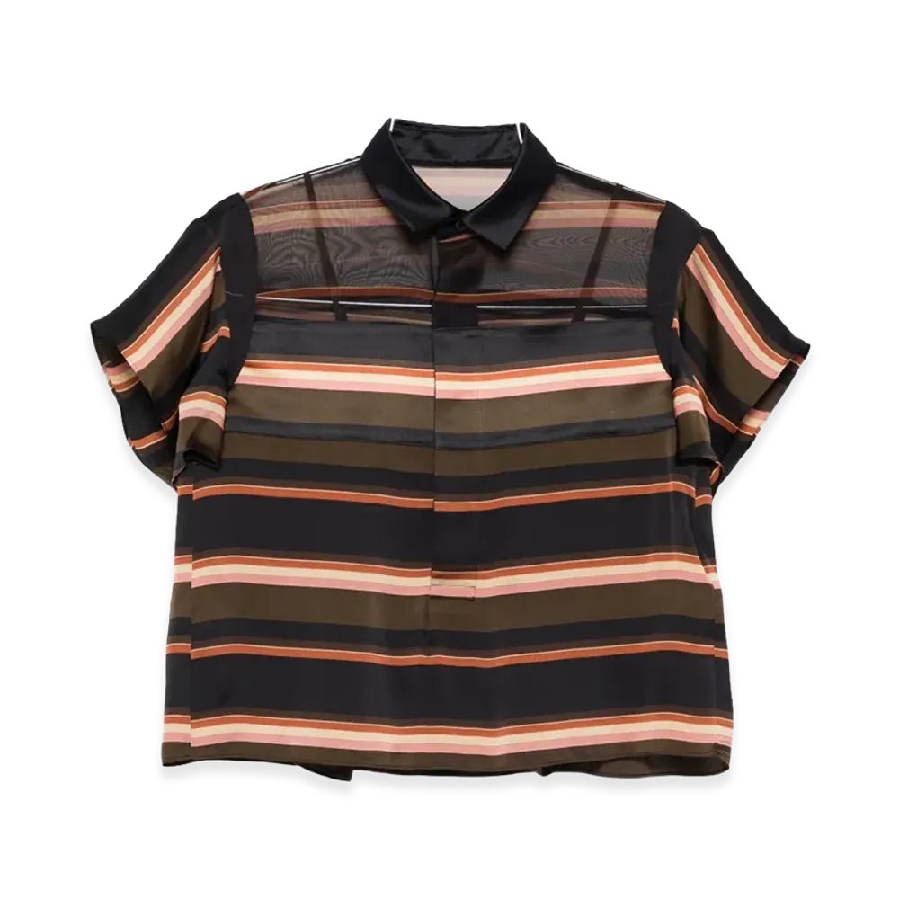 sacai Women's Polos Kaki "Khaki/Pink"