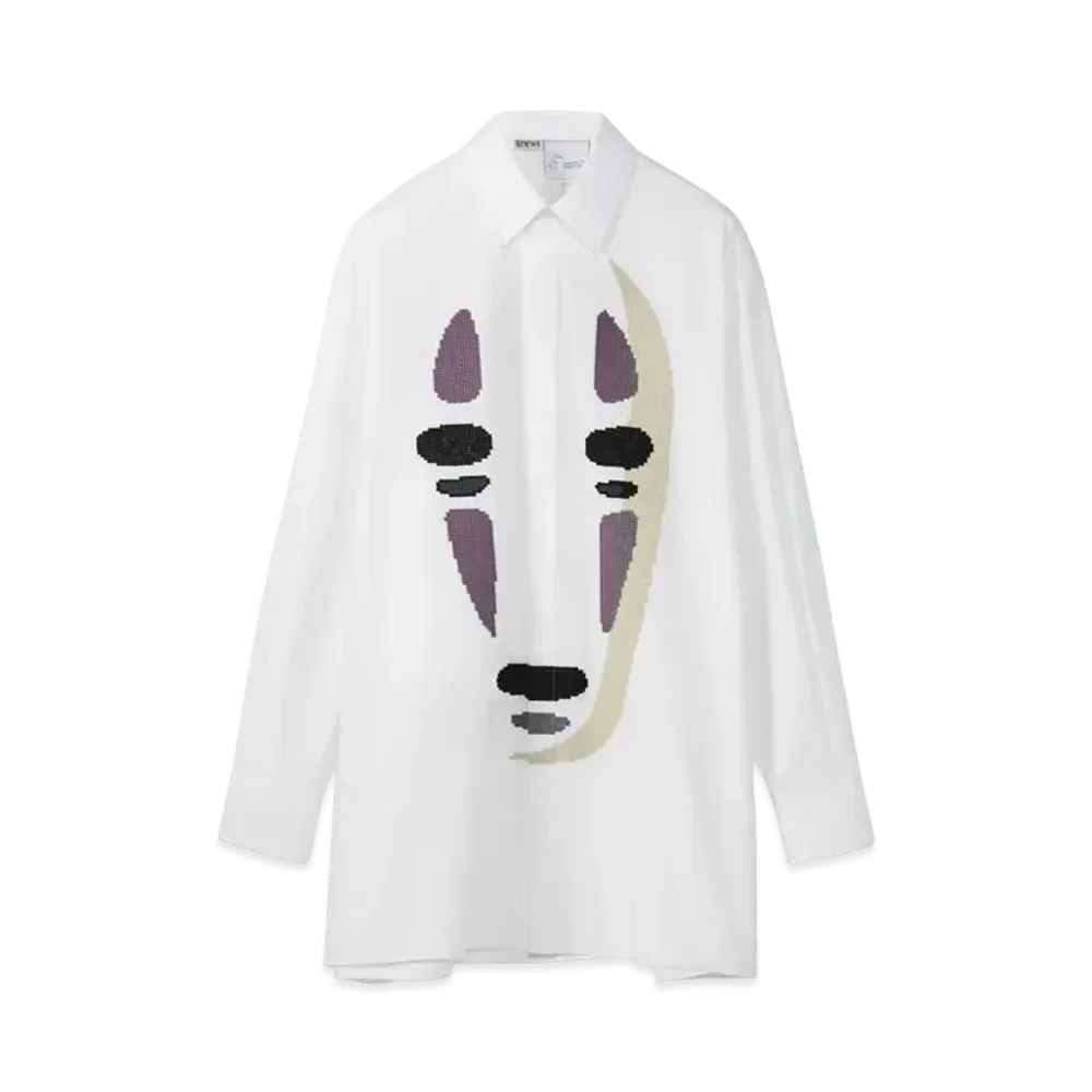 LOEWE x Spirited Away Kaonashi Shirt In Cotton "White/Multicolor"