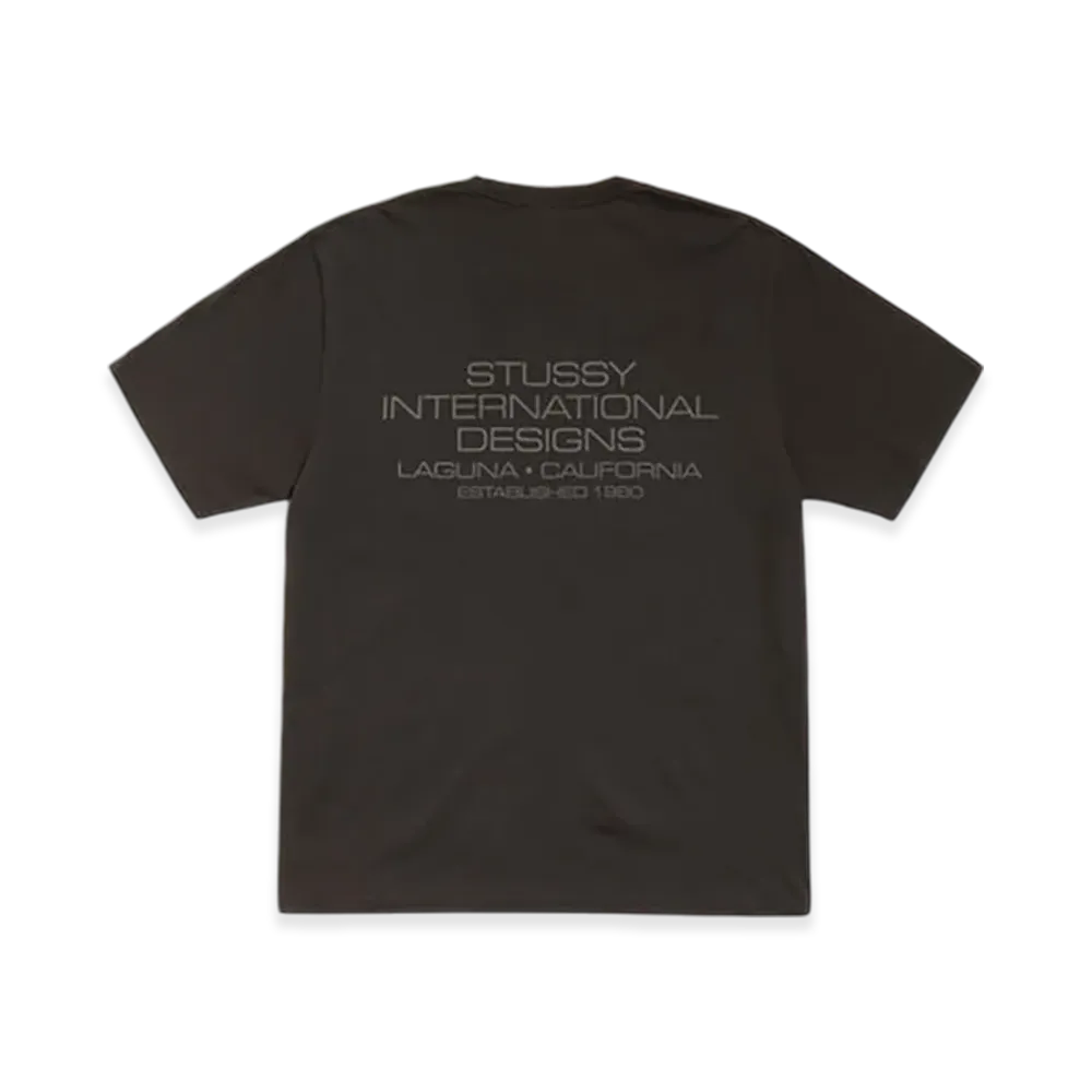 Stussy International Design Tee Pigment Dyed "Faded Black"