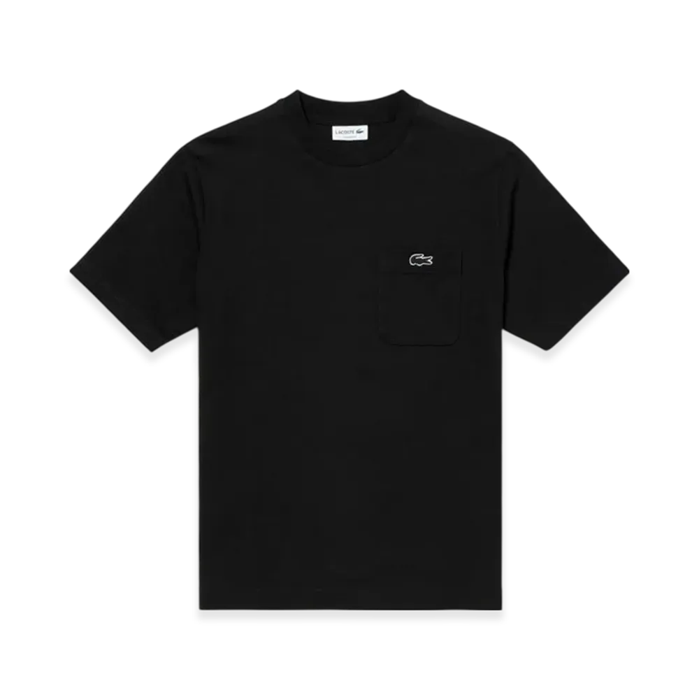LACOSTE Outline Clock Pocket T-Shirt "Black"