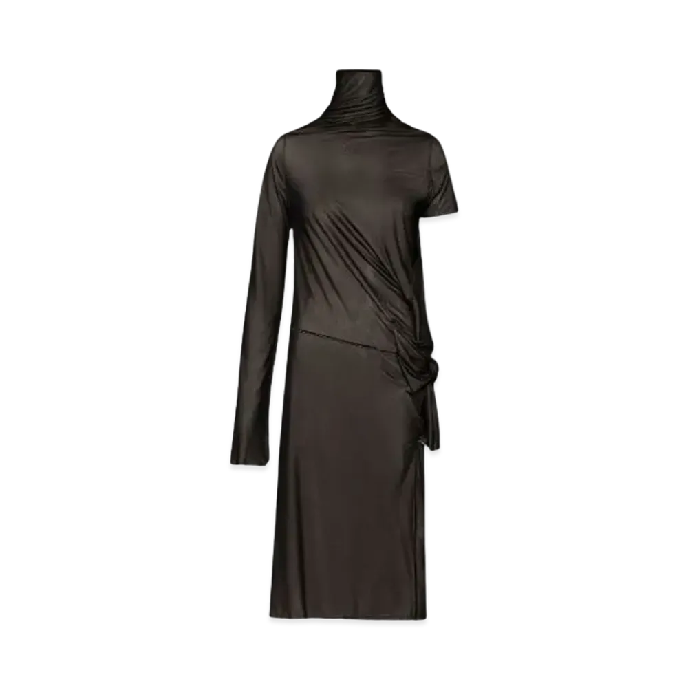 Maison Margiela Asymmetric Ruched Dress "Black"
