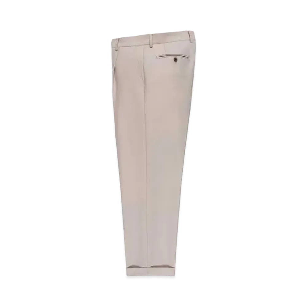 WACKO MARIA PLEATED TROUSERS (IMPOET FABRIC / DOEMEUIL) "White Beige"